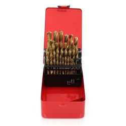 WIERTŁA TYTANOWE DO METALU 29 szt ZESTAW WIERTEŁ