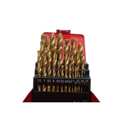 WIERTŁA TYTANOWE DO METALU 29 szt ZESTAW WIERTEŁ