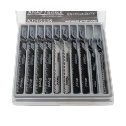 ZESTAW 10 BRZESZCZOTÓW NOŻYKÓW WYRZYNARKI KD10336