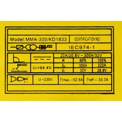Spawarka inwertorowa MMA 300A KD1833