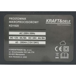 PROSTOWNIK MIKROPROCESOROWY 12V/24V 60-200Ah KD1920