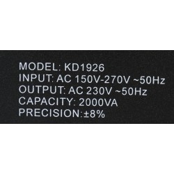 Stabilizator napięcia 2000VA 230V KD1926