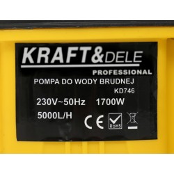 Pompa ogrodowa zatapialna z pływakiem 1700W KD746