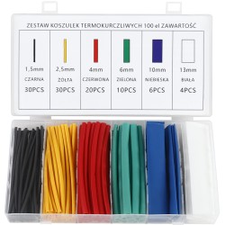 Koszulki rurki termokurczliwe zestaw 100szt. KD10918