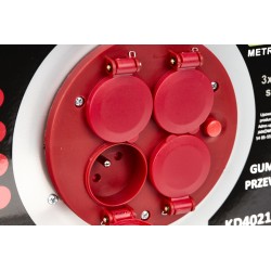 PRZEDŁUŻACZ OGRODOWY BĘBNOWY 3x2.5mm 30M KD4021