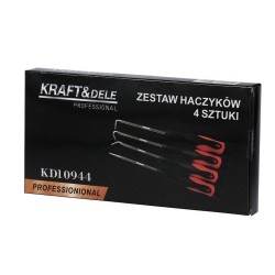 ZESTAW HACZYKÓW Z RĘKOJEŚCIĄ 4szt. KD10944