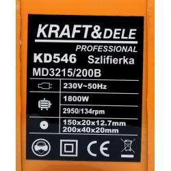 Szlifierka stołowa mokro/sucho 1800W KD546-Z