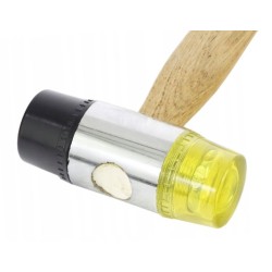 Młotek gumowo plastikowy 30mm z drewnianą rączką KD903