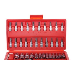 Zestaw narzędzi 46el. klucze nasadowe KD10525