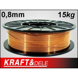 Drut spawalniczy 0,8 mm 15kg miedziowany KD1150