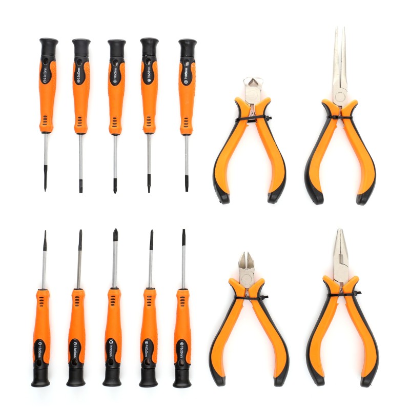 Zestaw śrubokrętów i szczypiec 14szt. . KD10894