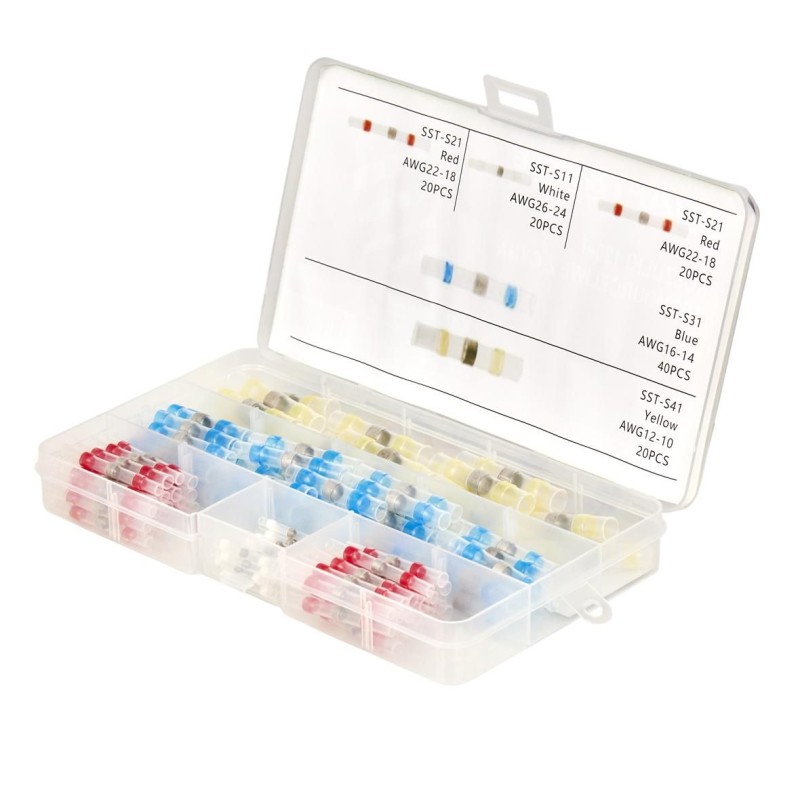 Koszulki rurki termokurczliwe z cyną 120szt. KD10491