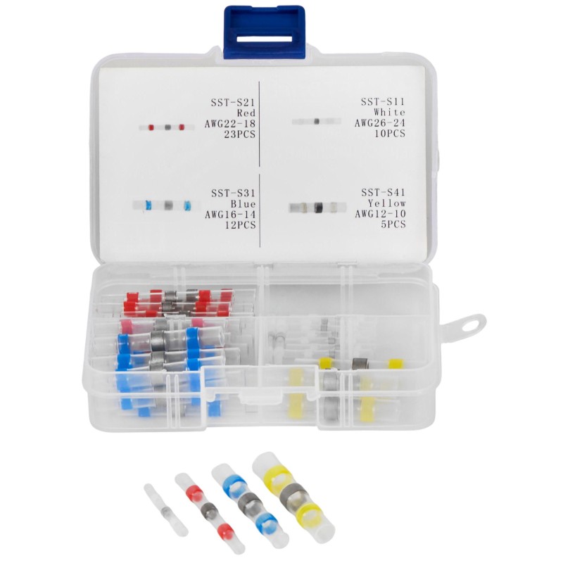 Koszulki rurki termokurczliwe z cyną 50szt. KD10489