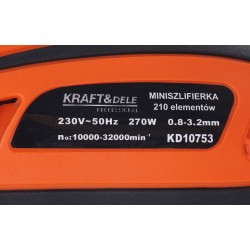 Mini szlifierka 270W + akcesoria 210el. KD10753