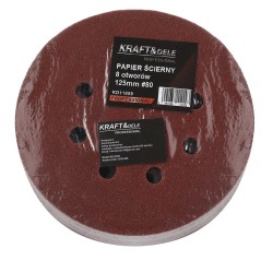 Papier ścierny 50szt. krążek 125mm P80 na rzep KD11809