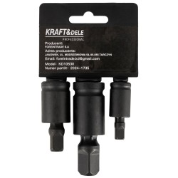 Przeguby kulowe udarowe zestaw 1/2" 1/4" 3/8" KD10530