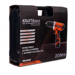 Wkrętarka wiertarka akumulatorowa 12V Li-ion LCD KD3068