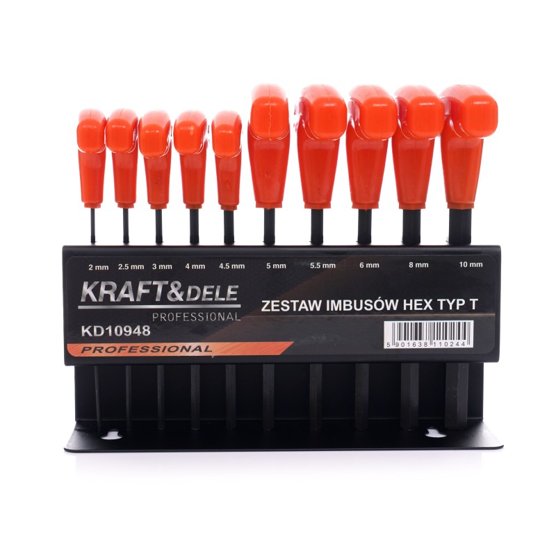 Zestaw 10 imbusów na stojaku KD10948