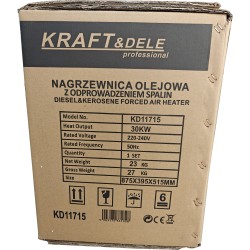 NAGRZEWNICA OLEJOWA  30 KW / TERMOSTAT / ODPROWADZENIE SPALIN  KD11715
