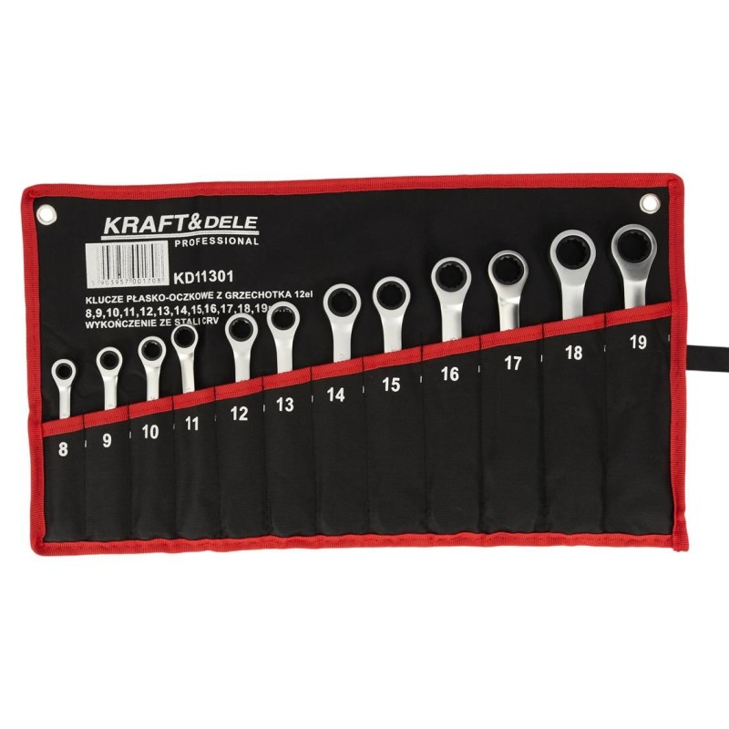 KLUCZE PŁASKO-OCZKOWE 12el. KD11301
