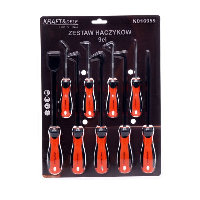 ZESTAW HACZYKÓW 9szt. KD10959