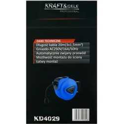 Zwijacz przewodu elektrycznego 20m KD4029