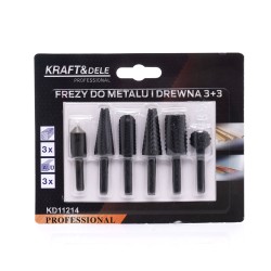 Frezy do metalu i drewna 3+3 KD11214