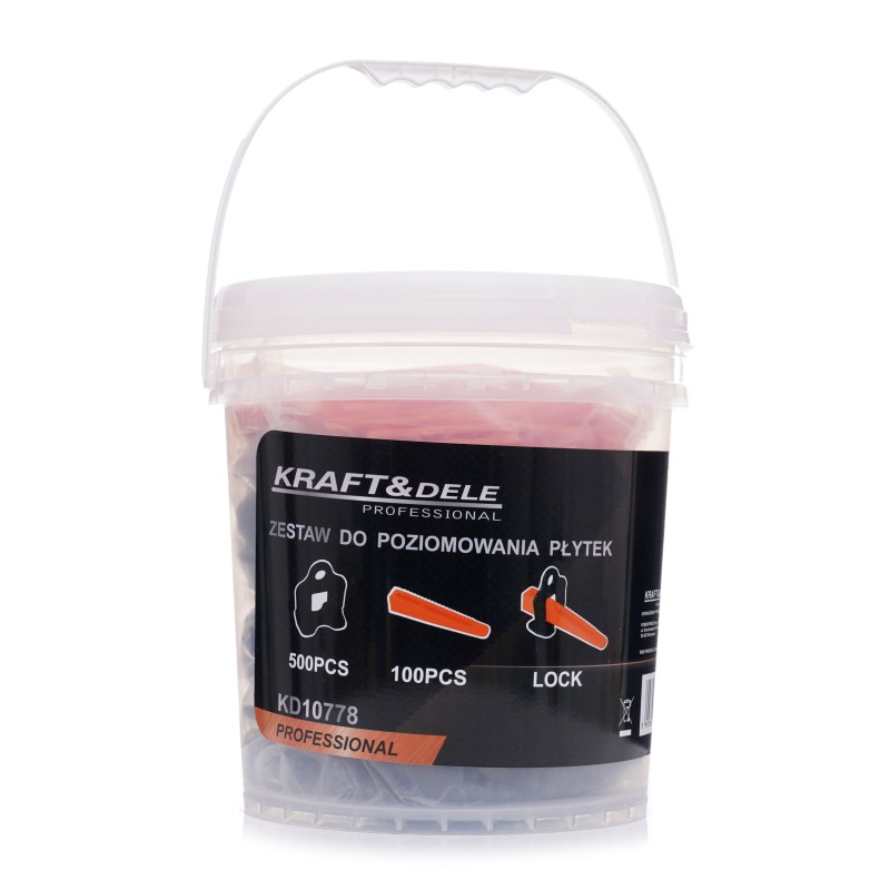Zestaw do poziomowania płytek 600el. KD10778