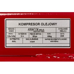 Kompresor Olejowy 500L / 3 tłoki / 400V KD1413