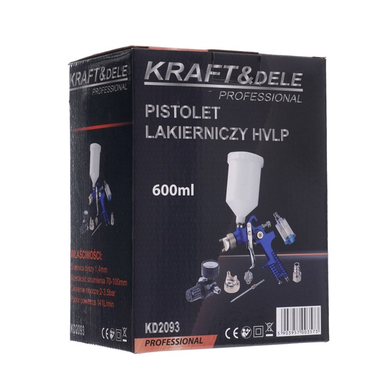 Pistolet lakierniczy HVLP 600ml KD2093