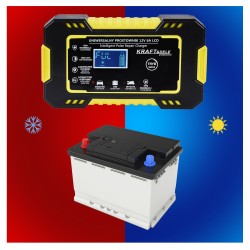 Automatyczny prostownik akumulatorowy LCD 12V / 6A KD1290