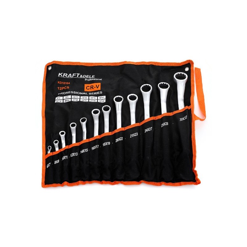 Klucze Oczkowe Gięte 12el 6-32mm KD10104