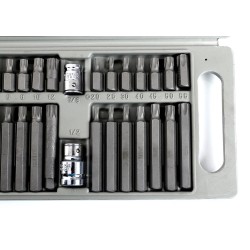 Komplet Bitów specjalnych KD10219 HEX, TORX, SPLINE 40cz.