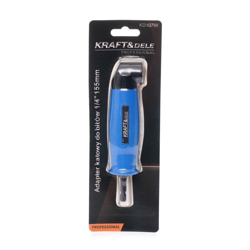 Adapter kątowy 90 °C HEX 1/4" 155mm  na wkrętarkę KD10798