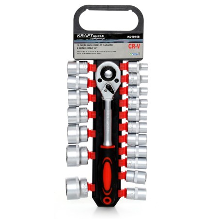 Komplet Nasadek z Grzechotką 1/2" KD10108  19cz.