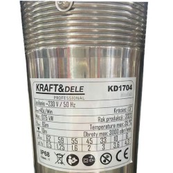 Pompa głębinowa śrubowa  100mm /  0,75kW / 45l/min KD1704