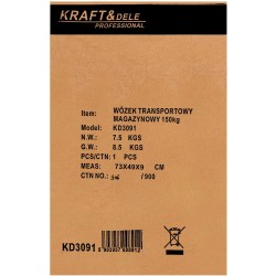 Wózek platformowy transportowy  magazynowy 150kg KD3091