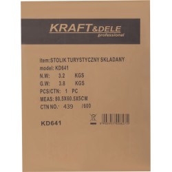 STÓŁ WARSZTATOWY / STOLIK TURYSTYCZNY 80x60 cm KD641