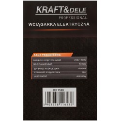 Wyciągarka Elektryczna Linowa 800kg KD1526