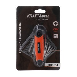 ZESTAW  IMBUSÓW SKŁADANYCH 8 EL. HEX KD11934