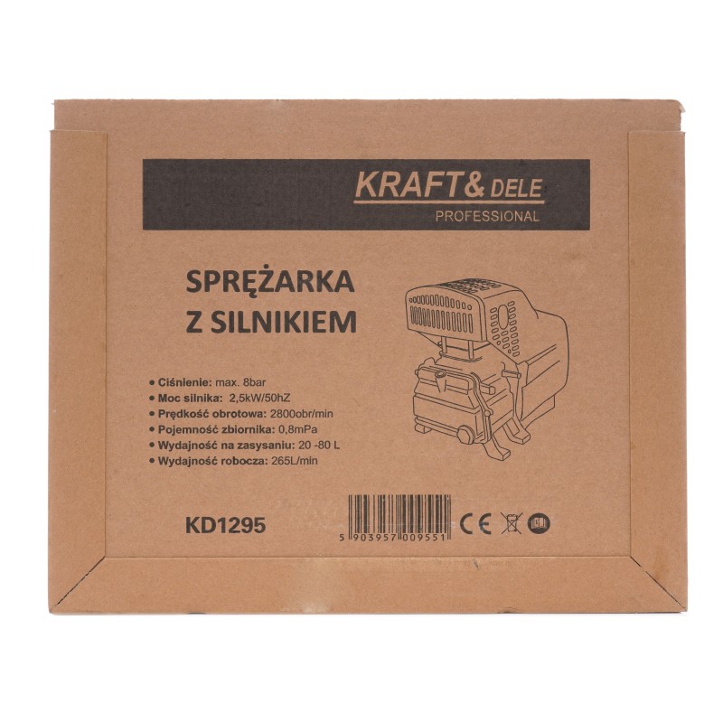 Sprężarka powietrza z silnikiem elektrycznym 265 l/min KD1295