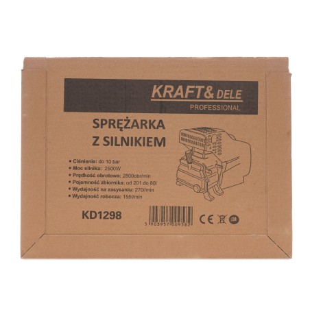 Sprężarka powietrza z silnikiem elektrycznym 270 l/min KD1298
