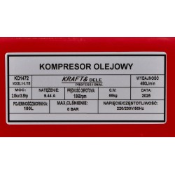 Kompresor olejowy 100L 230V +Separator KD1472