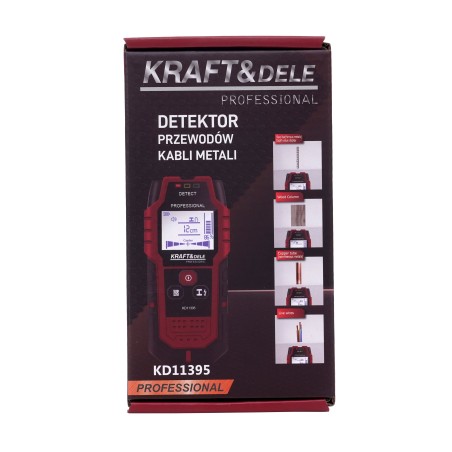 Wykrywacz przewodów, kabli, metali, rur w ścianie KD11395
