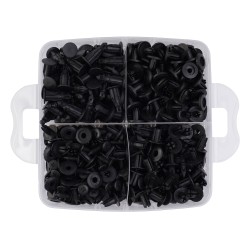 Zestaw 630 szt. spinek, kołków, klipsów do tapicerki + wyjmak i ściągacze KD10612