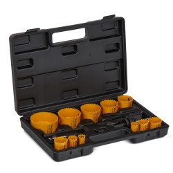 ZESTAW OTWORNIC DO DREWNA I METALU 17szt.  19-76mm + adapter KD10758