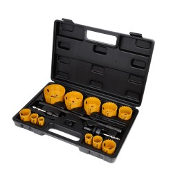 ZESTAW OTWORNIC DO DREWNA I METALU 17szt.  19-76mm + adapter KD10758