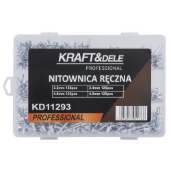 Nitownica ręczna + zestaw 500 nitów KD11293