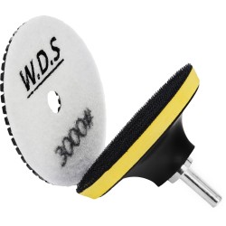 Zestaw tarcz diamentowych gradacja 50 - 3000, adapter M12, dysk, rękawiczki WDS2212