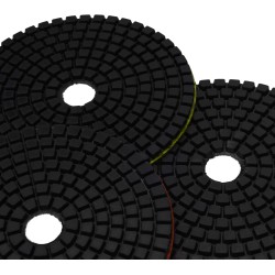 Zestaw tarcz diamentowych gradacja 50 - 3000, adapter M12, dysk, rękawiczki WDS2212